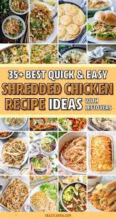 35 Best Shredded Chicken Recipes In 2020 In 2020 Shredded Chicken Recipes Chicken Recipes Bbq Chicken Pizza Recipe