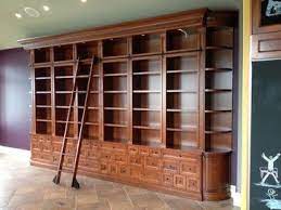 Residential interior designers thane ghodbundar road call 9987553900. Large Custom Bookcase With Rolling Ladder Traditional Large Bookcase Bookcase Home Library Design