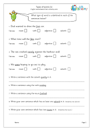 Adjectives (ian mason) sheet 1 pdf, sheet. Types Of Word 1 Word Classes By Urbrainy Com