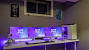 Purple And Blue Gaming Setup