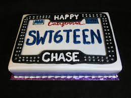 So obviously baking a good birthday cake for your boy will make him feel happy. Sweet 16 License Plate Cake Boys 16th Birthday Cake Birthday Party Food