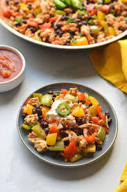 Add ground chicken and break up into small pieces. Healthy Turkey Skillet Burrito Gf Low Calorie Skinny Fitalicious