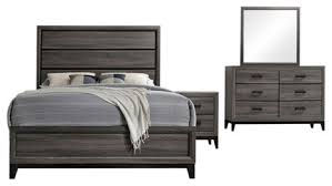 Well you're in luck, because here they come. Brown Wood Modern Asheville 5 Piece Bedroom Set Panel Bed Dresser Mirror Chest 1 Nightstand King Home Kitchen Bedroom Furniture Vit Edu Au