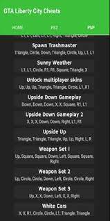 1 psp 2 ps2 3 video 4 navigation note: Cheat Codes For Liberty City Stories Fur Android Apk Herunterladen