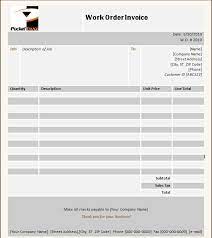 Work Order Invoice Template Graphics And Templates