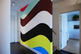 10 wall painting ideas you ll want to add to your home ombre walls. Wavy Painted Stripes On Wall Interior Wall Paint Wall Paint Designs Interior Paint