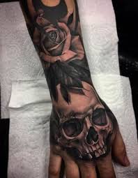 Tattoo Back Skull For Men 44 Trendy Ideas Hand Tattoos For Guys Hand Tattoos Full Hand Tattoo