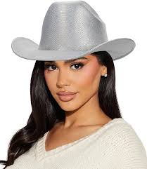 CXQRR Women Glitter Space Cowgirl Hat