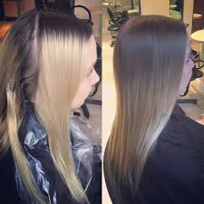 Grown Out Roots To Natural Blending Ombre Before And After Ombre Hair Hair Grow Out