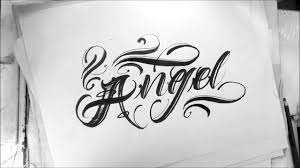 Letras Para Tatuar Angel Drawing Chicano Lettering Calligraphy Lettering Tattoo Lettering Youtube