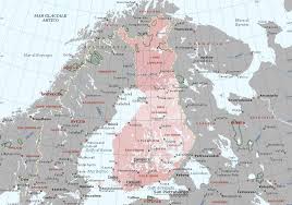 Ha un andamento generale da nord verso sud. Finlandia Carta Geografica Mappa Finlandese