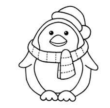 Penguins A Sweet Little Penguin With Scraf And Santas Hat Coloring Page Penguin Coloring Pages Penguin Coloring Cartoon Coloring Pages