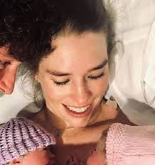 Purple Wiggle Lachy Gillespie and Dana Stephenson have twin baby girls