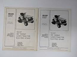 Lawn and garden lawn mower accessory. 2 Vintage Sears Craftsman 10 Hp Riding Lawn Mower Manuals 917 255724 917255725 Ebay
