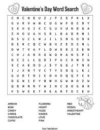 These are great both for kids and kids at those little sweets inspired our conversation hearts valentines day cards, there are 18 different designs (18 in color and 18 in black and white. Free Printable Valentine S Day Word Search The Artisan Life