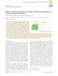 Effects of Lipid Composition