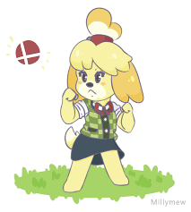 Isabelle animal crossing gif