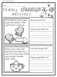 Download Free Printables At Preview Making Inference Winter Math And Literacy No Pr Reading Comprehension Worksheets First Grade Reading Kindergarten Reading