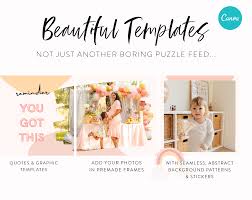 You don't need complicated software or any instagram layout template from our library can be customized in just a few minutes, so creating your ig post is easy. The Mom Baby Instagram Puzzle Template My Social Boutique