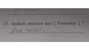 Terdapat syarat dan rukun yang harus dipenuhi dalam setiap menunaikan ibadah sholat. 6 Jawaban Anak Sd Di Soal Ujian Bahasa Indonesia Ini Kocak Hot Liputan6 Com