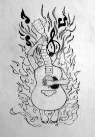 Perfect Sketches Of Gb And Paper Tattoo Design Pencil And Ink Xerox Paper By Definite Chiaro Guitar Tattoo Design Paper Airplane Tattoos Tattoo Designs