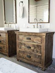 It doesn't have to be that way, but farmhouse is the true form of rustic style. Make Your Own Vanity 12 Inventive Bathroom Rehabs Bathroom Vanity Remodel Rustic Bathroom Vanity Diy Rustic Bathroom Vanities