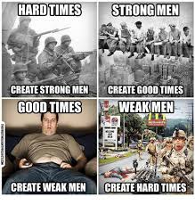 Good times create weak men. Create Strong Mencreate Good Times Good Times Weak Men Mcdonald S Welcome Jade Helm Create Weak Men Create Hard Times Mcdonalds Meme On Esmemes Com