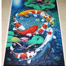 Gambar ikan hitam putih keren ini untuk diwarnai gambar. Lukisan Ikan Koi 9 Membentuk Angka 9 Ukuran Besar 85 X 135 Cm Shopee Indonesia