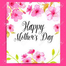Her love for her child is selfless and she is the epitome of compassion. Happy Mothers Day Card With Cherry Blossom Vector Layout With Royalty Free Cliparts Vectors And Stock Illustration Image 39098990