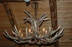 Cheyenne Mule Deer Antler Chandelier Lodge Craft