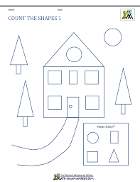 free shape worksheets kindergarten