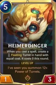 Heimerdinger Legends Of Runeterra Review Pojo Com Every rocket hitting an enemy champion grants 20% beam charge to all turrets within 1000 range. heimerdinger legends of runeterra