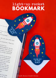 Light Up Rocket Corner Bookmark Handmade Teachers Day Cards Corner Bookmarks Bookmarks