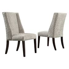 Concrete furniture with blocky silhouettes captures the essence. Set Of 2 Harlow Wingback Dining Chair With Nailheads Wood Velvety Fret Link Inspire Q Target