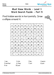 We have included the 20 most popular puzzles below, but you can find hundreds more by browsing the categories at the bottom, or visiting our homepage. Word Search Puzzle 100 Must Know Words For 1st Grade Free Printable