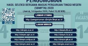 Simak cara cek pengumuman hasil seleksi bersama masuk perguruan tinggi negeri (sbmptn) 2020. Cara Melihat Pengumuman Sbmptn 2020 Sketsa