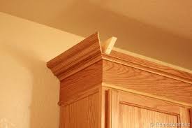 After The Cove Molding Is In Place Nail On The Chair Rail Molding And Miter Th Kitchen Cabinet Crown Molding Kitchen Cabinets Trim Cabinets With Crown Molding
