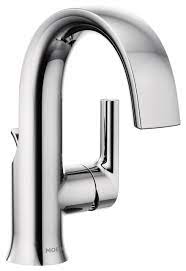 Moen kitchen and bathroom fixtures combine quality and style to perfectly match your home decor. Moen Doux One Handle Bathroom Faucet Contemporary Bathroom Sink Faucets By Bath1 Houzz