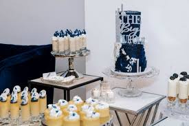 Set it in a bundt pan and serve it after it's cooled to a jelly like solid. Navy Blue And Silver 40th Birthday Party Pretty My Party Party Ideas