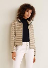 Bombers noir zar trafaluc taille s très bon état peu porté. Anorak Matelasse Doublure Contrastante Femme Outlet France From Mango Outlet On 21 Buttons