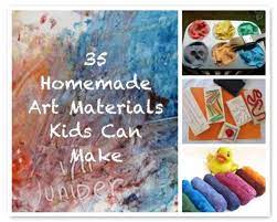 40 Homemade Art Materials For Kids Homemade Art Arts And Crafts For Kids Craft Activities For Kids
