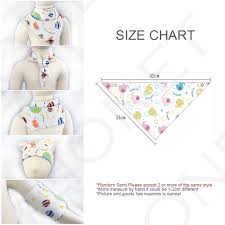 5pcs Baby Burp Bandana Bibs Cotton Soft Kids Toddler Triangle Scarf Bib Cool Kids Infant Saliva Cartoon Newborn Towel