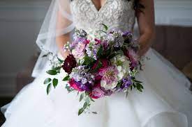 Check out this pinecone and succulent bridal bouquet and see more inspirational photos on theknot.com. Beautiful Purple Pink And Burgundy Bridal Bouquet Flowers Are Pink And Burgundy Dhalias Lavender And Purple Burgundy Bridal Hot Pink Roses Lavender Bouquet
