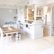 部屋全体 diy リメイク ホワイトインテリア ナチュラルフレンチ などのインテリア実例 2017 07 04 16 21 07 roomclip ルームクリップ インテリア 家具 リビング インテリア ホワイト リビング キッチン