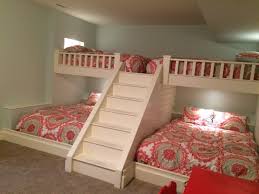 Custom Made Bunk Beds Queen Beds On Top And Bottom Outlets And Lights By The Head Of Each Bed Diy Bunk Bed Girls Bedroom Storage Bunk Bed Rooms