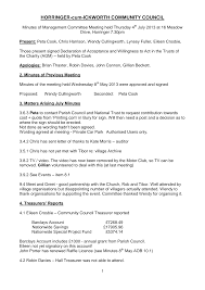 HORRINGER-cum-ICKWORTH COMMUNITY COUNCIL