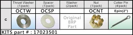 40 75 Hp Evinrude Johnson Prop Hardware Kit For Rubber Hubbed Props Solas 17023501