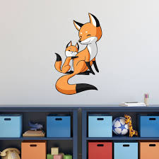 Anime Animal Art Wall Sticker Decal Surprise Hug By Indre Bankauskaite Fox Wall Art Anime Animals Animal Art