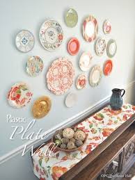 Plastic Plate Wall And Dining Room Progress Plates On Wall Plates Kitchen Wall Decor