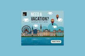 Vacation Gif Animated Web Banner Template Animated Banners Animated Banner Ads Banner Template
